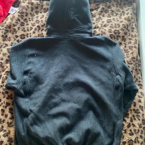 Champion Black Pullover Hoodie with Embroidered Script - Picture 3 of 3